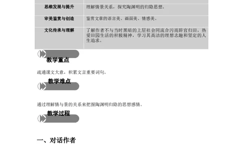 精品教学《归去来兮辞并序》（教学设计）-2020-2021学年高二语文同步教学(统编版选择性必修下)_高语_人教版高中语文_05部编高中语文选择性必修下册_03课件+教案
