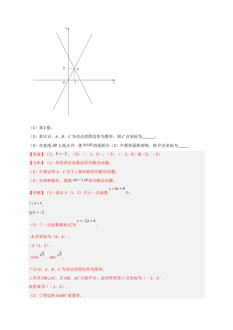 专题31一次函数与菱形结合（解析版）_初中数学人教版_八年级数学下册_保存转存之后查看(1)_8下-初中数学人教版（2026春新版持续更新）_旧版-可参考_06习题试卷_5专项练习