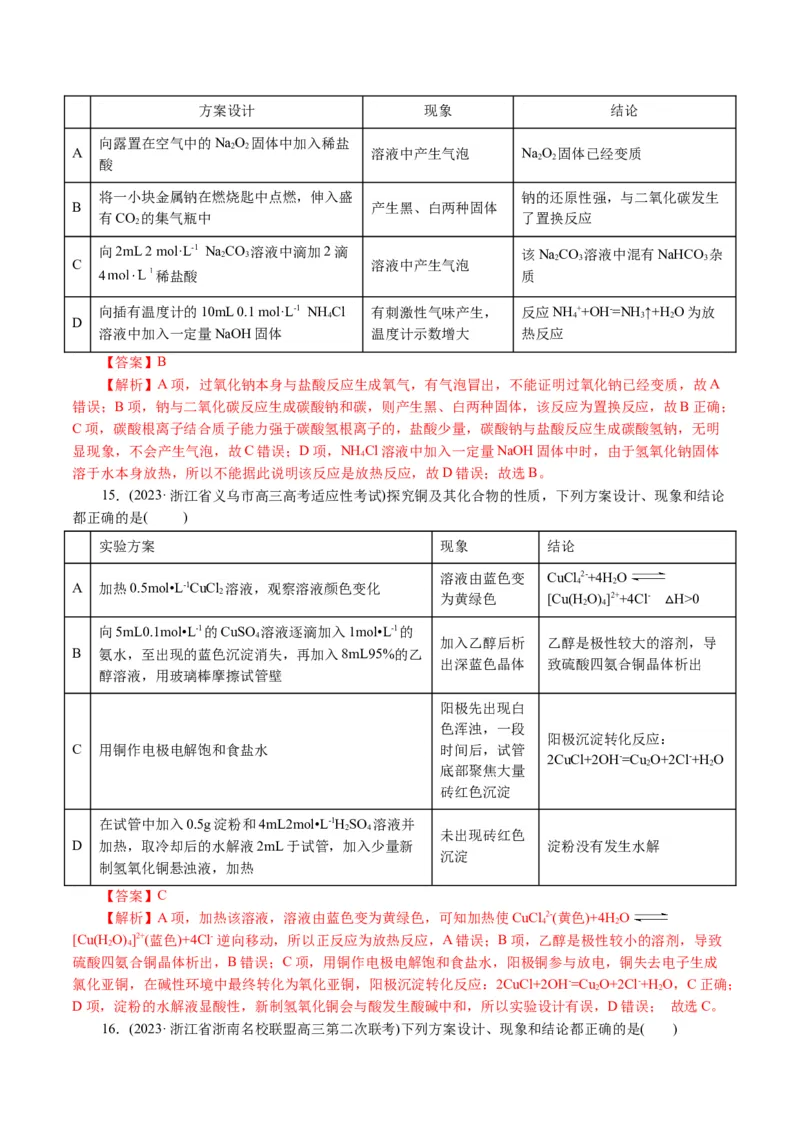 专题15化学实验基础(讲义)(解析版)_05高考化学_2024年新高考资料_2.2024二轮复习_2024年高考化学二轮复习讲练测（新教材新高考）