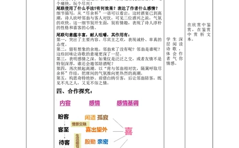 高中语文选择性必修下《客至》教学设计_高语_高中语文_必修上册_高中语文全套资料说课稿_4、新版本-高中语文部编版教案（绿地工作室2024年）_05选择性必修下册教案