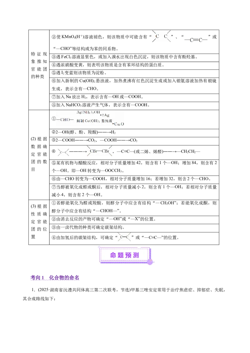 专题14大题突破&mdash;&mdash;有机合成与推斯（讲义）（原卷版）_05高考化学_2025年新高考资料_二轮复习_上好课2025年高考化学二轮复习讲练测（新高考通用）3379109_主题六有机化学