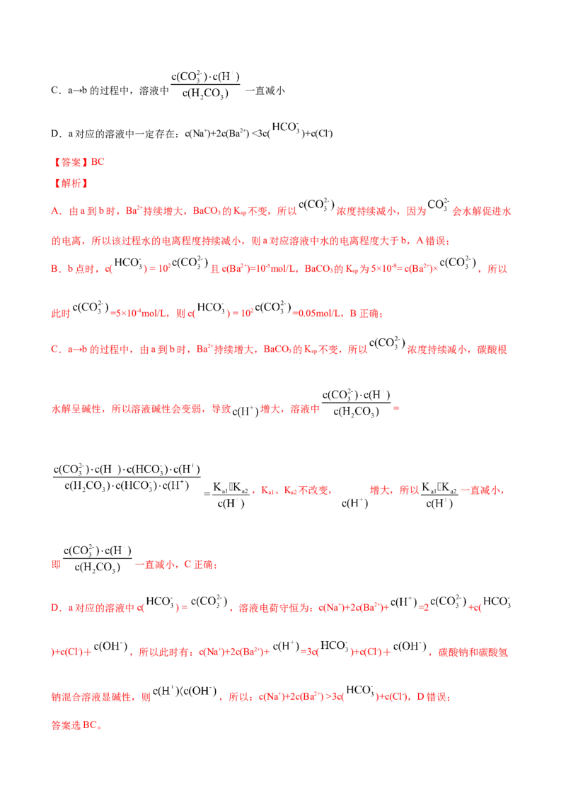 专题10水溶液中的离子平衡-2021年高考真题和模拟题化学分项汇编（解析版）_05高考化学_新高考复习资料_2022年新高考资料_2021年高考真题和模拟题化学分项汇编（全国通用）