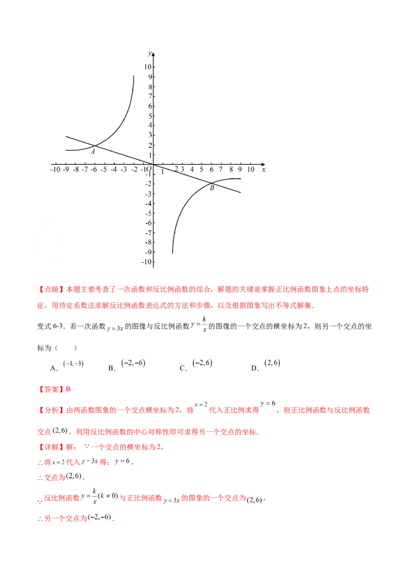 专题26.1反比例函数（十大考点）（解析版）_初中数学人教版_9下-初中数学人教版_07专项讲练_2023-2024学年九年级数学下册考点剖析及精准练习（人教版）
