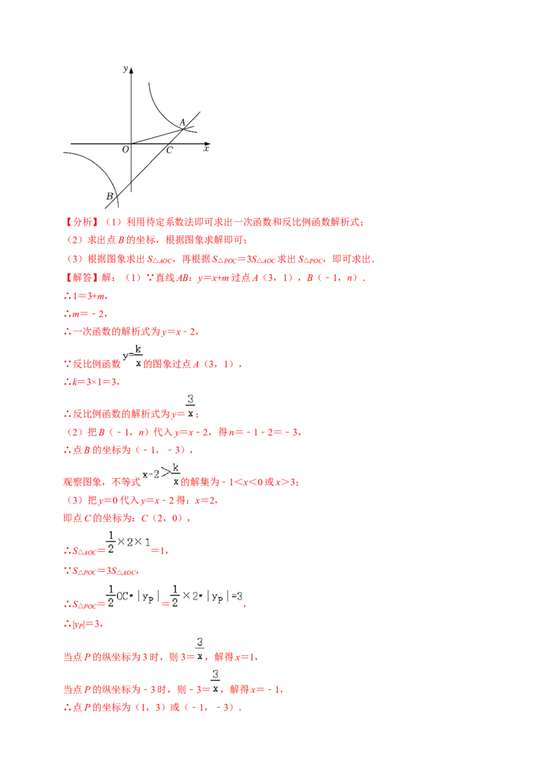 第02讲反比例函数的图象与性质（2个知识点+7类热点题型讲练+习题巩固）（教师版）_初中数学_九年级数学下册（人教版）_同步讲义-U18_2025版