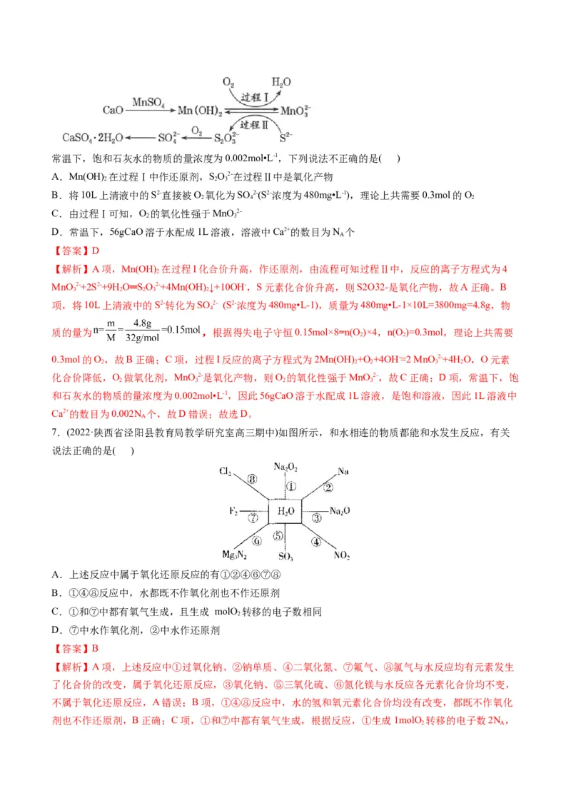 专题04氧化还原反应及其应用（专练）-瞄准2023年高考化学二轮专题考点抢分计划（解析版）_05高考化学_新高考复习资料_2023年新高考资料_二轮复习