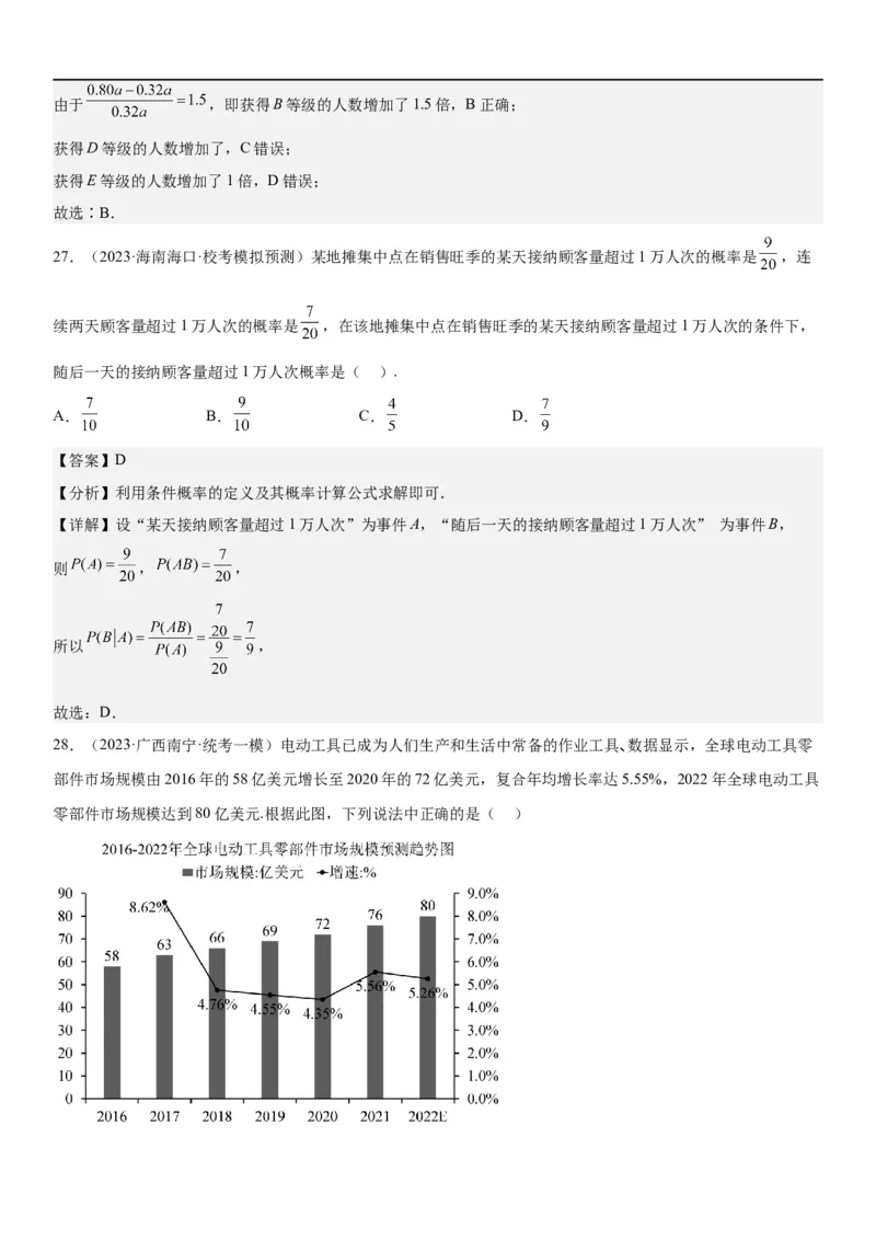解密26概率和统计（解析版）_2.2025数学总复习_2023年新高考资料_二轮复习_考点2023年高考数学二轮复习讲义+训练（新高考专用）