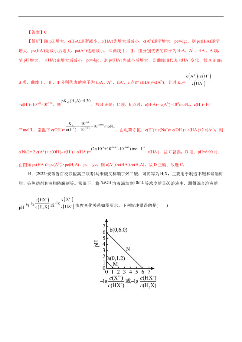 专题11水溶液中离子反应（练）（解析版）_05高考化学_通用版（老高考）复习资料_2023年复习资料_二轮复习_2023年高考化学二轮复习讲练测（全国通用）