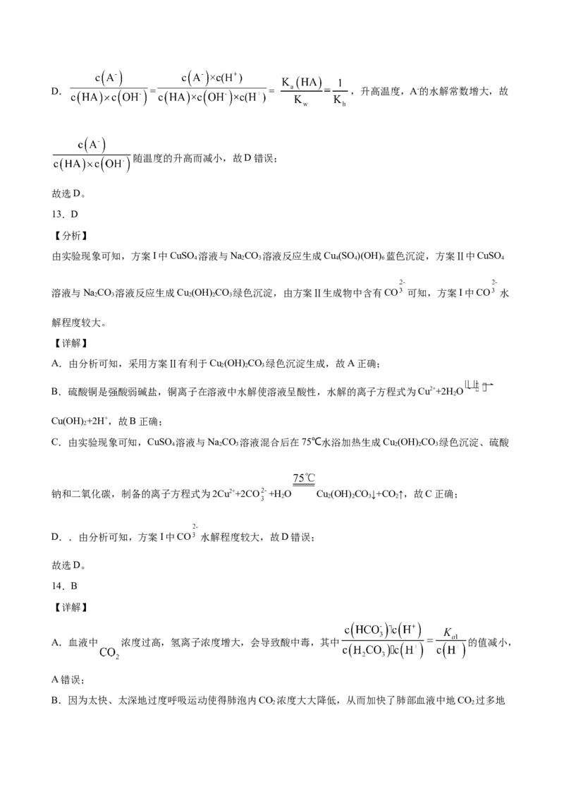 专题08水溶液中的离子平衡（含解析）_05高考化学_2025年新高考资料_专项练习_2025高考化学专题复习冲刺练习（含解析）（完结）