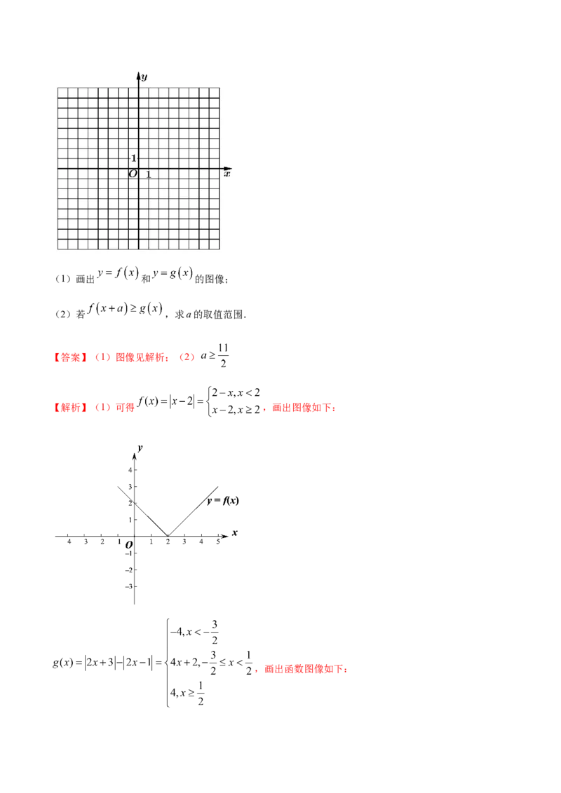考向24不等式选讲（重点）-备战2023年高考数学一轮复习考点微专题（全国通用）（解析版）_2.2025数学总复习_赠品通用版（老高考）复习资料_一轮复习