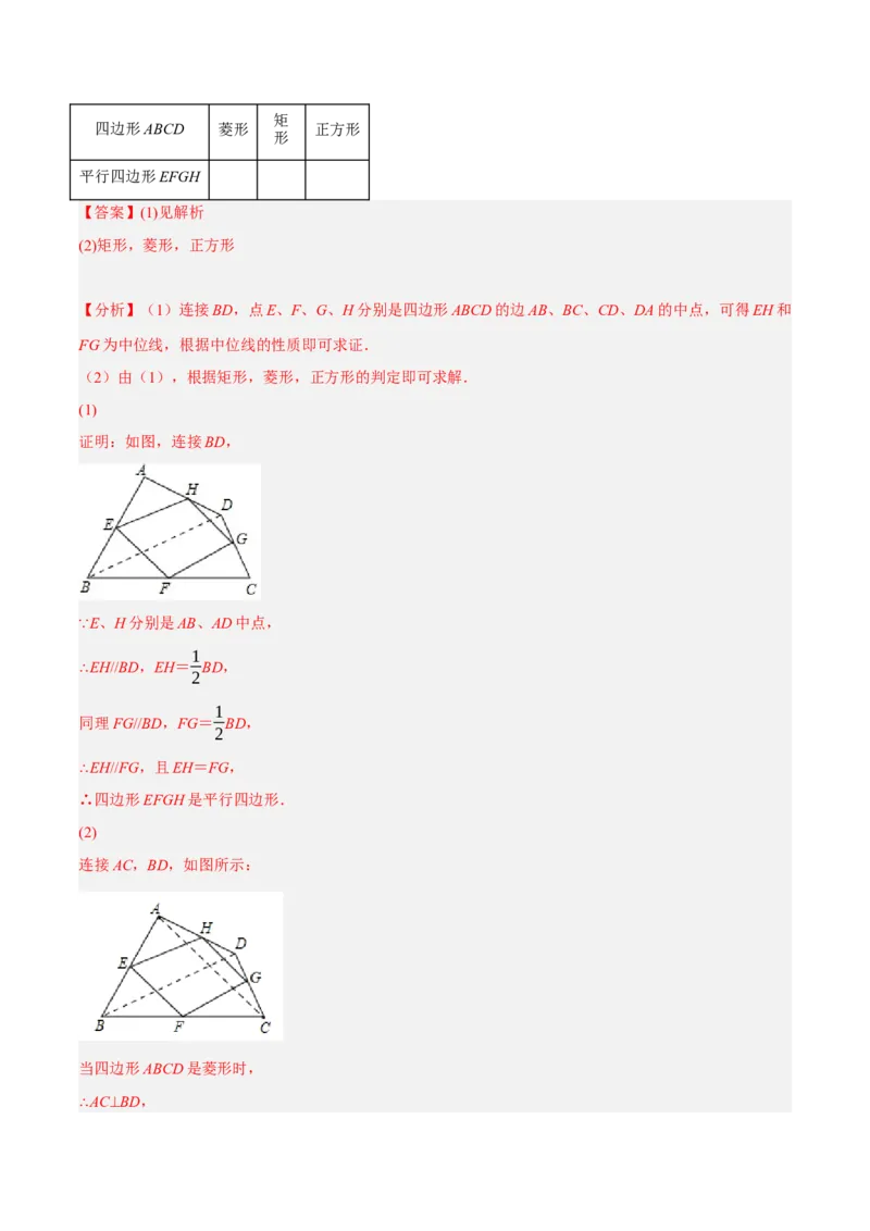 专题18.12中点四边形大题提升专练（重难点培优30题）-拔尖特训2023年培优（解析版）人教版_初中数学人教版_八年级数学下册_保存转存之后查看(1)_旧版-可参考_07专项讲练