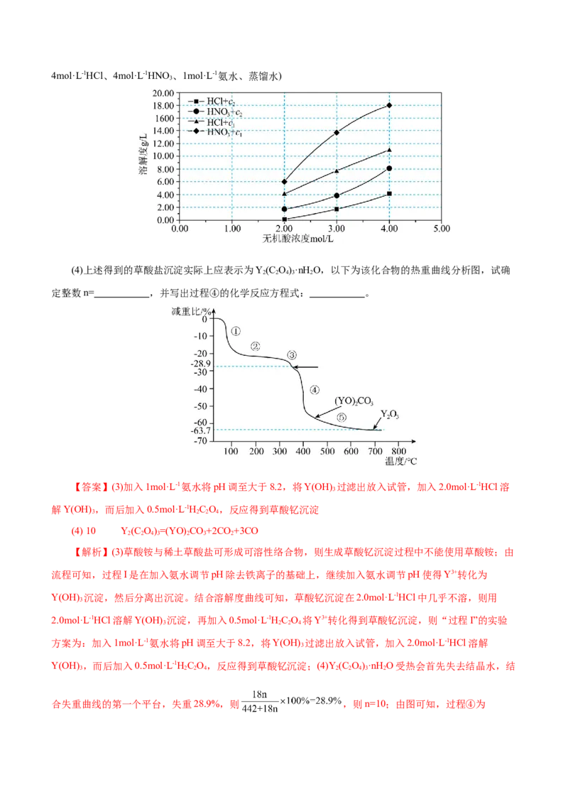 专题10大题突破&mdash;&mdash;化学工艺流程（练习）（解析版）_05高考化学_2025年新高考资料_二轮复习_上好课2025年高考化学二轮复习讲练测（新高考通用）3379109_主题四化学工艺流程