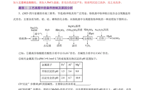 专题10大题突破&mdash;&mdash;化学工艺流程（练习）（解析版）_05高考化学_2025年新高考资料_二轮复习_上好课2025年高考化学二轮复习讲练测（新高考通用）3379109_主题四化学工艺流程
