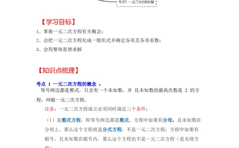 专题21.1一元二次方程（知识解读）-2022-2023学年九年级数学上册《同步考点解读&bull;专题训练》（人教版）_初中数学人教版_9上-初中数学人教版_07专项讲练