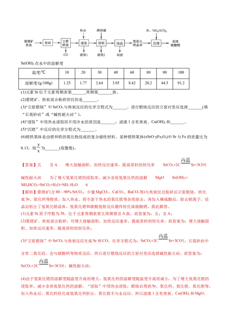 专题09金属和非金属元素及其化合物（专练）-瞄准2023年高考化学二轮专题考点抢分计划（解析版）_05高考化学_新高考复习资料_2023年新高考资料_二轮复习