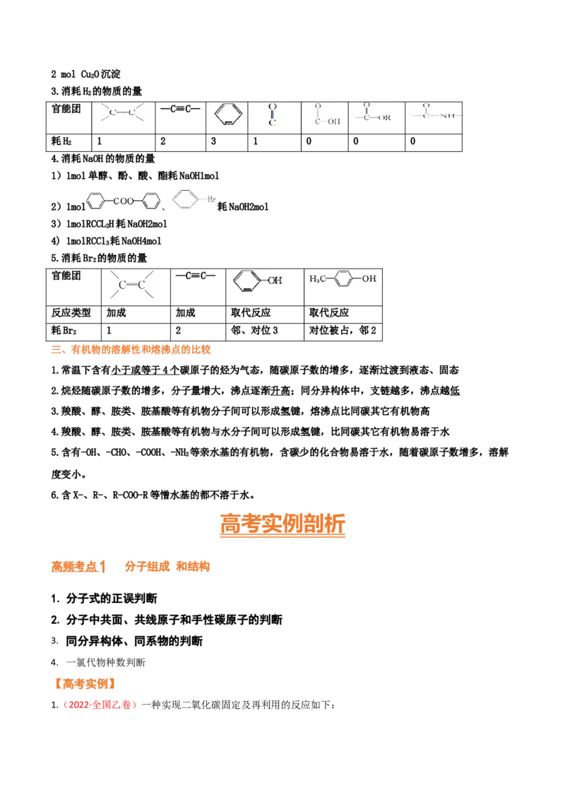 专题七有机化合物结构和性质（考点剖析）（解析版）-高考引领教学2023年高考化学二轮针对性复习方案_05高考化学_通用版（老高考）复习资料_2023年复习资料_二轮复习
