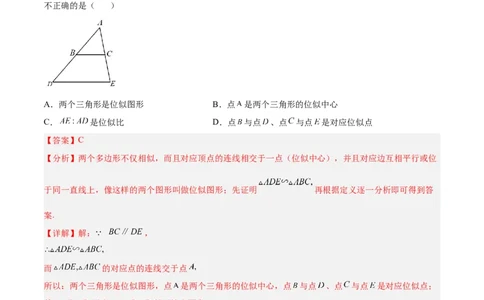 专题07位似（课后小练）-解析版_初中数学人教版_9下-初中数学人教版_07专项讲练_一题三变系列2022-2023学年九年级数学下册重要考点题型精讲精练(人教版)