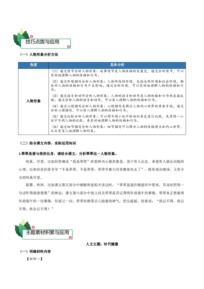 第二单元（知识清单）-（统编版选择性必修下册）_高语_高中语文_选择性必修下册_知识清单_479