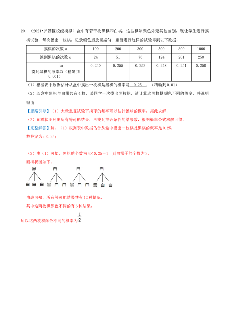 专题16用频率估计概率综合题（解析版）_初中数学人教版_9上-初中数学人教版_07专项讲练_培优方案九年级数学上册章节重点复习考点讲义（人教版）