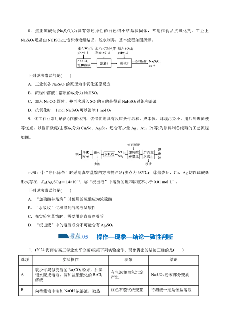 专题15化学实验基础(练习)(原卷版)_05高考化学_2024年新高考资料_2.2024二轮复习_2024年高考化学二轮复习讲练测（新教材新高考）