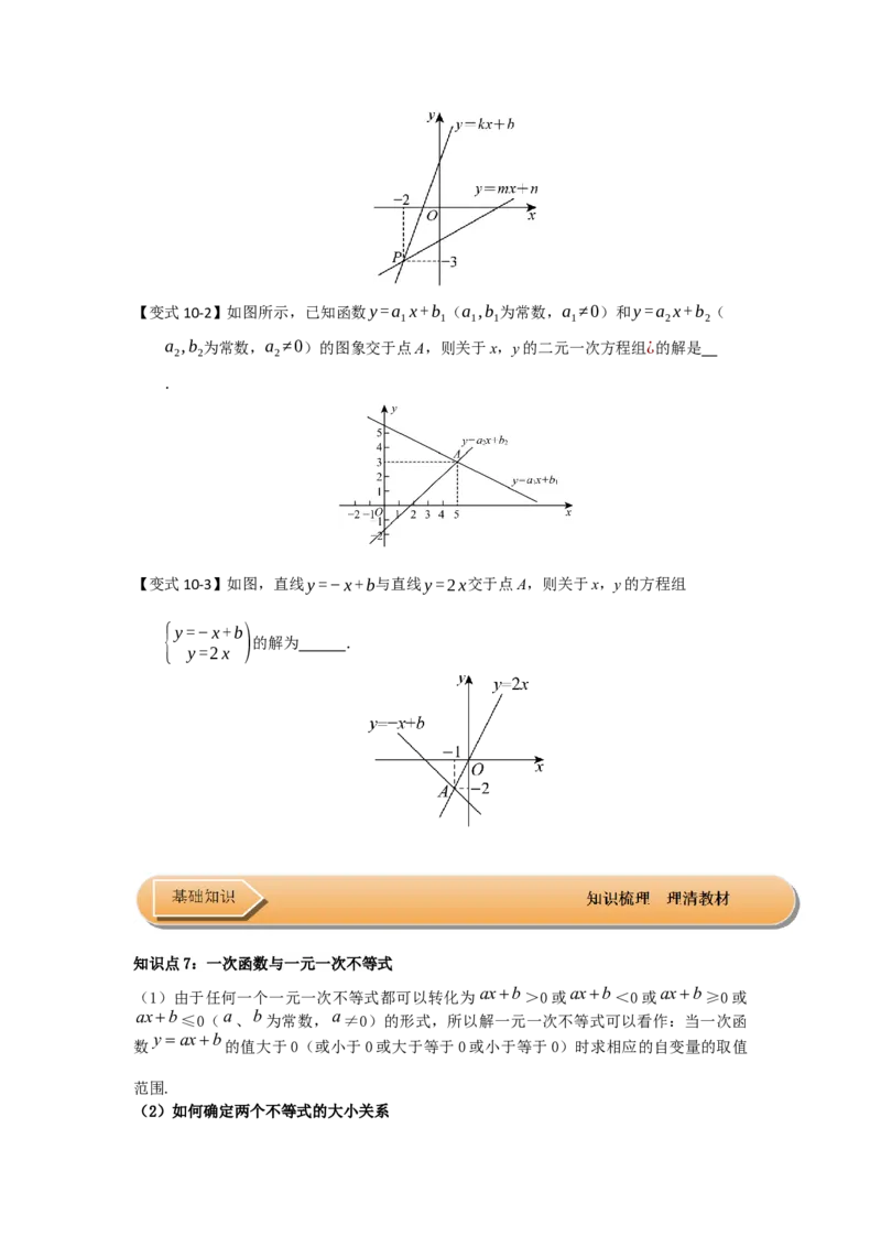 第03讲一次函数的图像与性质（知识解读+达标检测）（学生版）_初中数学_八年级数学下册（人教版）_知识解读与题型专练-V14_2025版