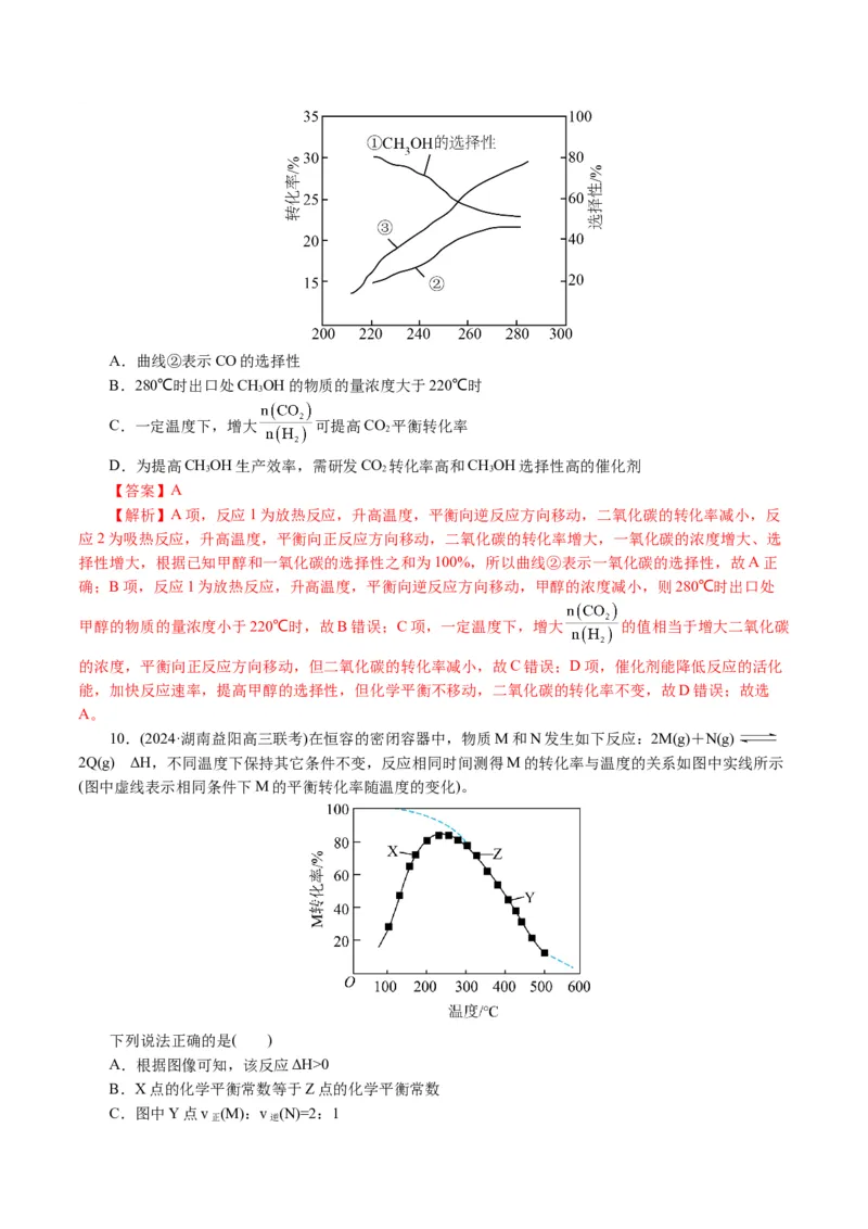 专题07化学反应速率与化学平衡(讲义)(解析版)_05高考化学_2024年新高考资料_2.2024二轮复习_2024年高考化学二轮复习讲练测（新教材新高考）