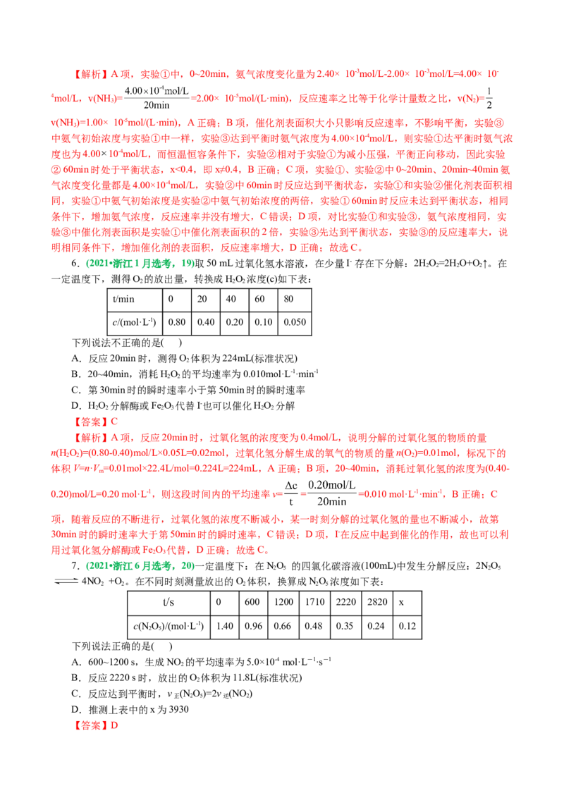 专题07化学反应速率与化学平衡(讲义)(解析版)_05高考化学_2024年新高考资料_2.2024二轮复习_2024年高考化学二轮复习讲练测（新教材新高考）