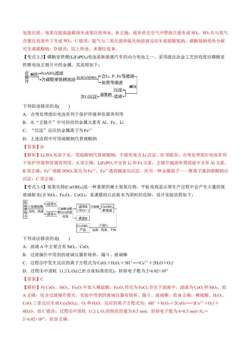 专题09金属和非金属元素及其化合物（专讲）-瞄准2023年高考化学二轮专题考点抢分计划（解析版）_05高考化学_新高考复习资料_2023年新高考资料_二轮复习
