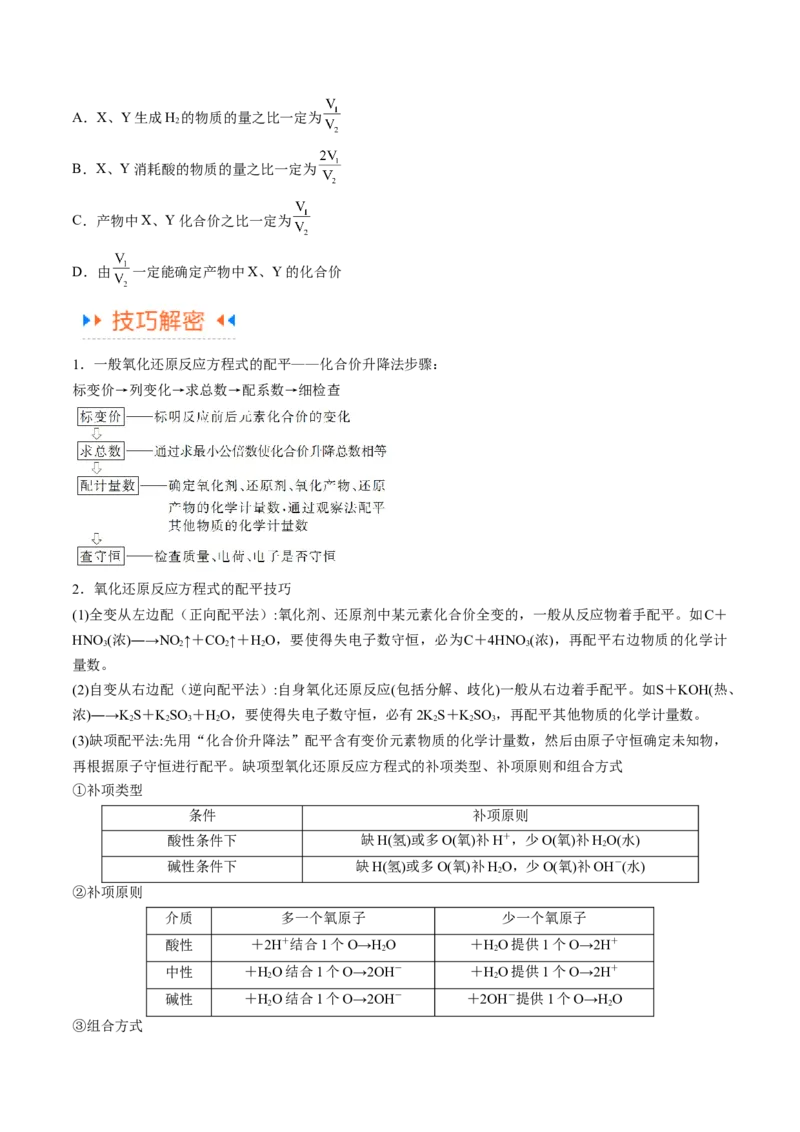 专题04氧化还原反应（讲义）（原卷版）_05高考化学_2024年新高考资料_2.2024二轮复习_高频考点2024年高考化学二轮复习高频考点追踪与预测（新高考专用）