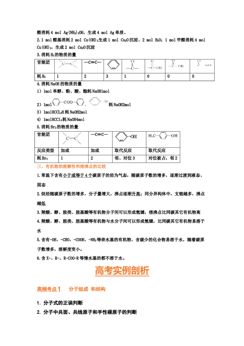 专题七有机化合物结构和性质（考点剖析）（原卷版）-高考引领教学2023年高考化学二轮针对性复习方案_05高考化学_通用版（老高考）复习资料_2023年复习资料_二轮复习
