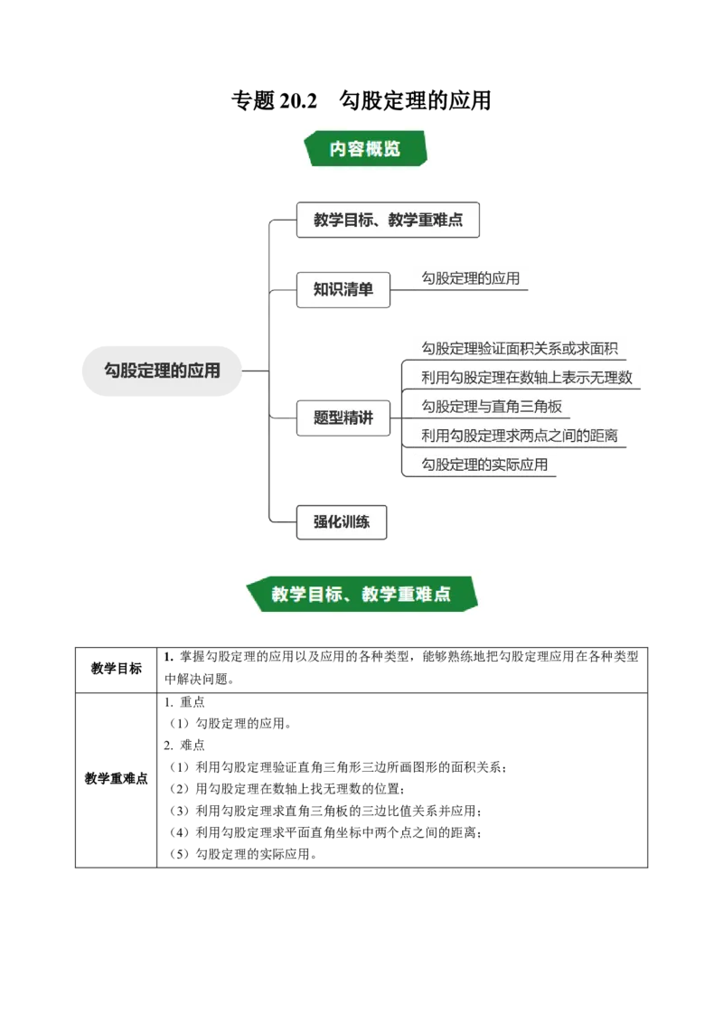 专题20.2勾股定理的应用（高效培优讲义）（试题版）_初中数学人教版_八年级数学下册_保存转存之后查看(1)_2026春季新版-持续更新中_第二套-知_08讲义练习