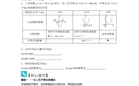 考点05一元二次方程、不等式（2种核心题型+基础保分练+综合提升练+拓展冲刺练）原卷版_2.2025数学总复习_2025年新高考资料_一轮复习_2025年高考数学一轮复习核心题型讲与练（完结）
