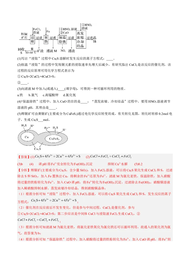 专项01工业流程-2023届高考化学二轮复习知识清单与专项练习（新高考专用）（解析版）_05高考化学_新高考复习资料_2023年新高考资料_二轮复习_非选择题