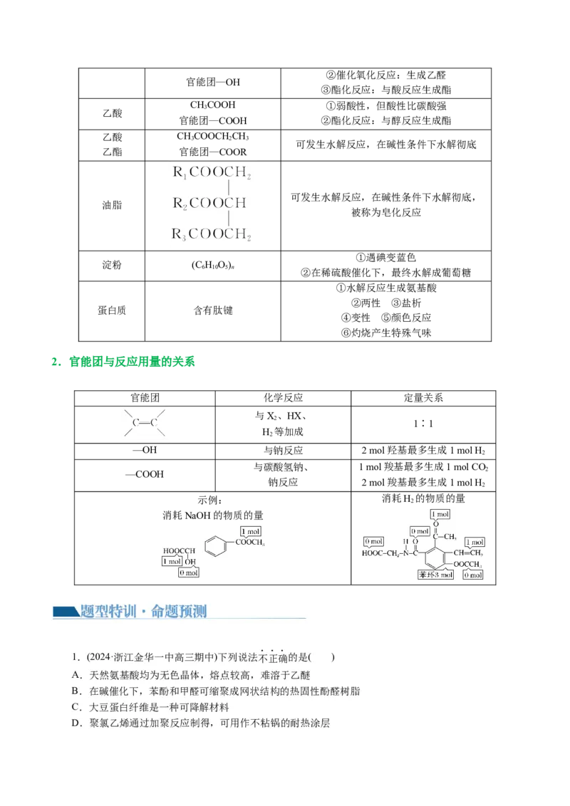 专题13有机化学基础(讲义)(解析版)_05高考化学_2024年新高考资料_2.2024二轮复习_2024年高考化学二轮复习讲练测（新教材新高考）