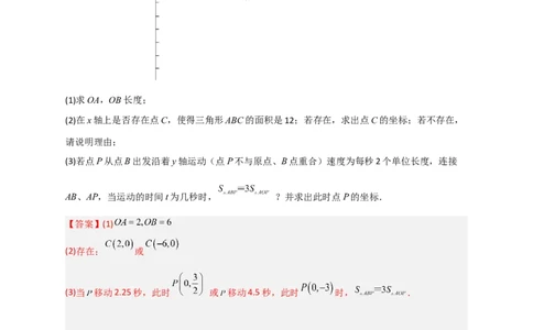 专题15坐标系中的面积（和实数有关）（解析版）_初中数学人教版_7下-初中数学人教版_7下-初中数学人教版（旧版）赠送_06习题试卷_6期中期末复习专题
