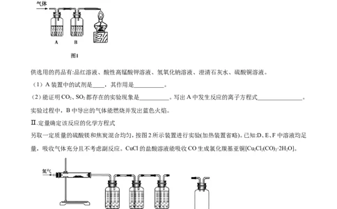 专题18性质探究实验综合-2019年高考化学易错题汇总（原卷版）_05高考化学_新高考复习资料_2022年新高考资料_2022年一轮复习各版本_1.高考化学2022年一轮复习通用版_原卷版