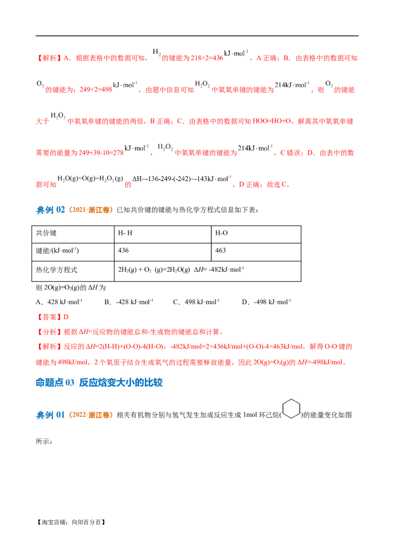 专题08化学反应与能量变化（讲义）（解析版）_05高考化学_新高考复习资料_2024年新高考资料_二轮复习资料_高频考点解密2024年高考化学二轮复习高频考点追踪与预测（新高考专用）