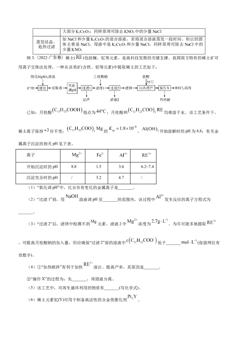 专题13工艺流程综合题（讲）-2023年高考化学二轮复习讲练测（新高考专用）（原卷版）_05高考化学_新高考复习资料_2023年新高考资料_二轮复习