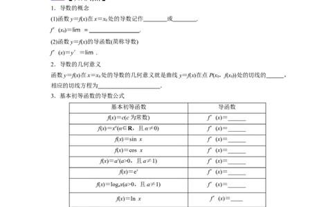考点16导数的概念及其意义、导数的运算（3种核心题型+基础保分练+综合提升练+拓展冲刺练）原卷版_2.2025数学总复习_2025年新高考资料_一轮复习