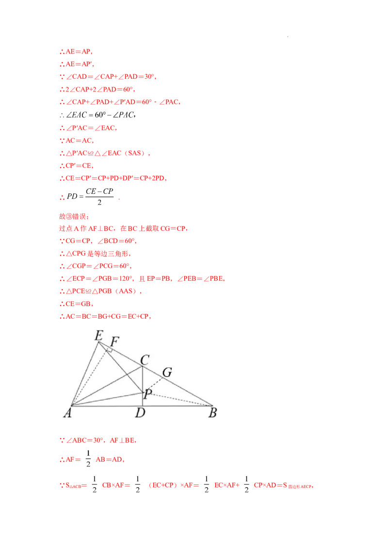 专题09含30&deg;角的直角三角形（解析版）_初中数学人教版_8上-初中数学人教版_2025秋季新人教版数学八上课件教案_09-难点专项压轴训练