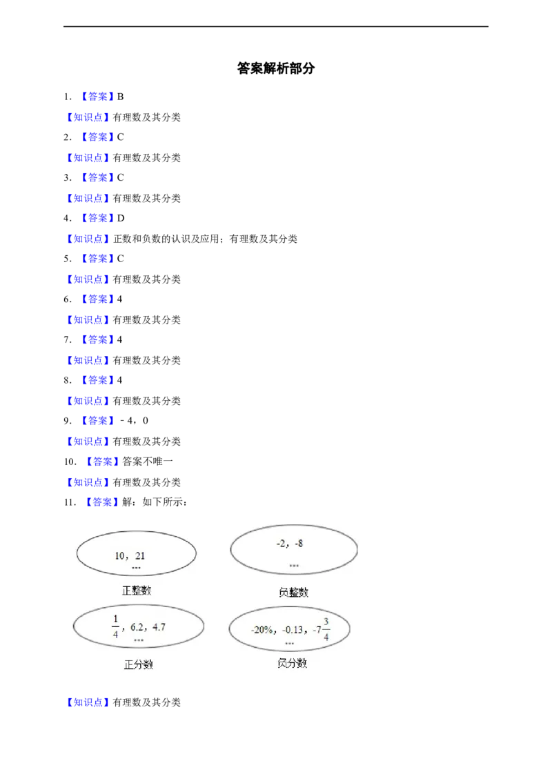 1.2.1有理数_初中数学人教版_7上-初中数学人教版_7上-初中数学人教版（新版）_06习题试卷_同步练习_同步练习+章节练习