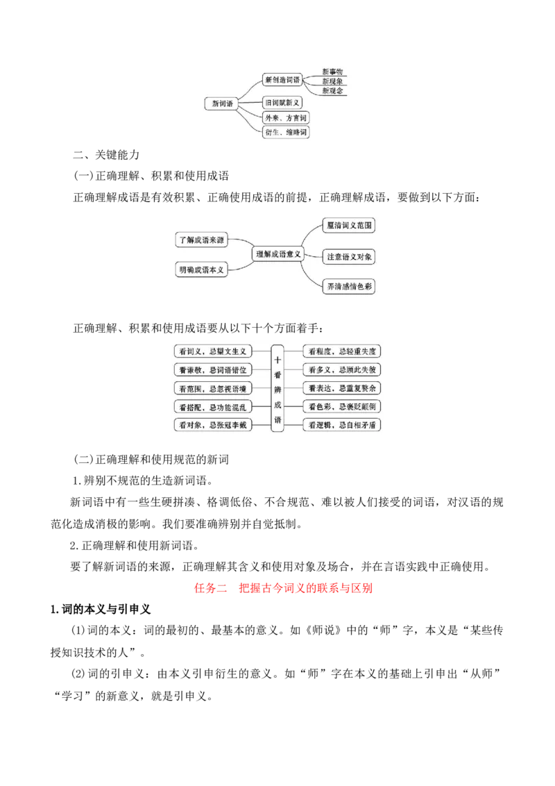 第八单元词语积累与词语解释（学生版）-2023年高一语文同步精品讲义（必修上册）_高语_2024年高中语文新人教版同步练习讲义word精讲精练高一高二电子版