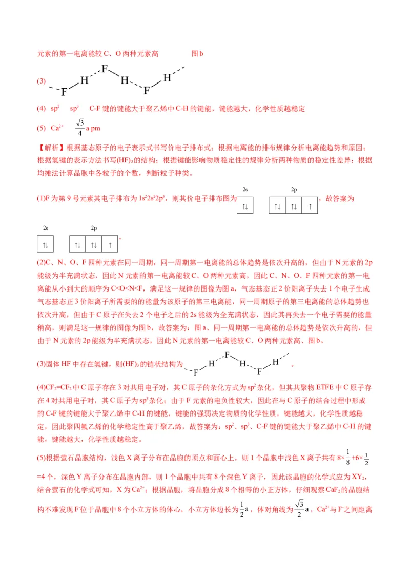 专题12物质结构与性质（专讲）-瞄准2023年高考化学二轮专题考点抢分计划（解析版）_05高考化学_新高考复习资料_2023年新高考资料_二轮复习
