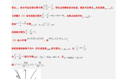 素养拓展35圆锥曲线中的定直线问题（精讲+精练）一轮复习讲义2024年高考数学高频考点题型归纳与方法总结（新高考通用）解析版_2.2025数学总复习_2024年新高考资料_1.2024一轮复习