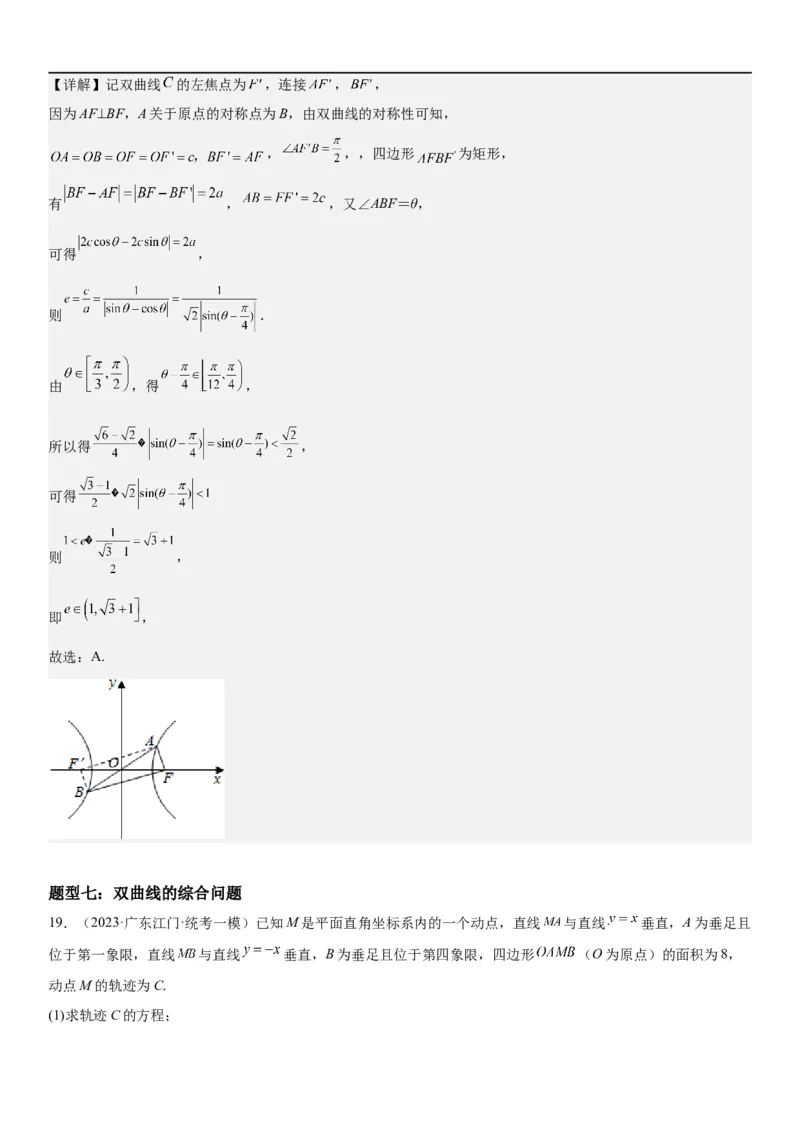 解密21双曲线（解析版）_2.2025数学总复习_2023年新高考资料_二轮复习_考点2023年高考数学二轮复习讲义+训练（新高考专用）