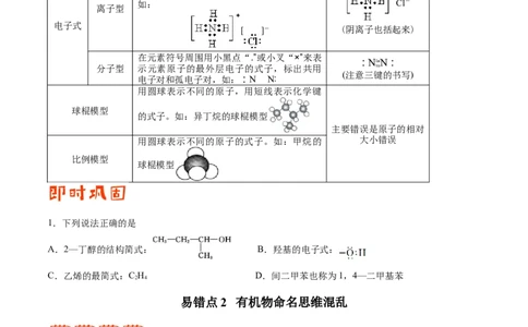 专题12有机化学基础&mdash;&mdash;备战2021年高考化学纠错笔记（学生版）_05高考化学_新高考复习资料_2023年新高考资料_一轮复习_2023年新高考大一轮复习讲义_赠备战2021年高考化学纠错笔记