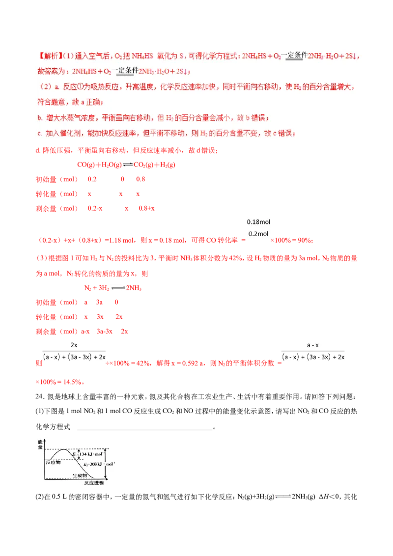 专题20化学反应原理的综合应用-2019年高考化学易错题汇总（解析版）_05高考化学_新高考复习资料_2022年新高考资料_2022年一轮复习各版本_1.高考化学2022年一轮复习通用版