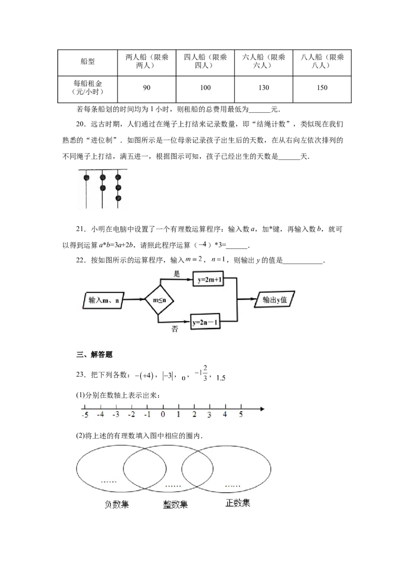 专题1.46《有理数》全章复习与巩固（基础篇）（专项练习）-2022-2023学年七年级数学上册基础知识专项讲练（人教版）_初中数学人教版_7上-初中数学人教版_07专项讲练