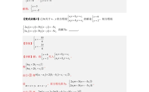 专题05二元一次方程组特殊解的四种考法（解析版）_初中数学人教版_7下-初中数学人教版_7下-初中数学人教版（旧版）赠送_06习题试卷_6期中期末复习专题