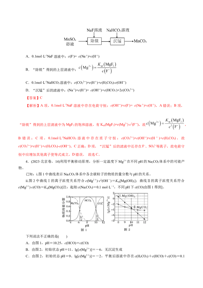 专题08水溶液中的离子反应与平衡（练习）（解析版）_05高考化学_2025年新高考资料_二轮复习_上好课2025年高考化学二轮复习讲练测（新高考通用）3379109_主题三化学反应原理