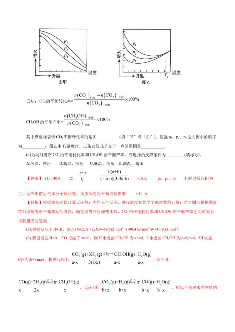 专题09化学反应速率与化学平衡（测）-2023年高考化学二轮复习讲练测（解析版）_05高考化学_新高考复习资料_2023年新高考资料_二轮复习